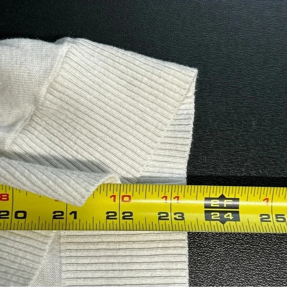 Forever 21 Women's Medium Ivory Waterfall Open Front Cardigan Lightweight - Picture 6 of 9